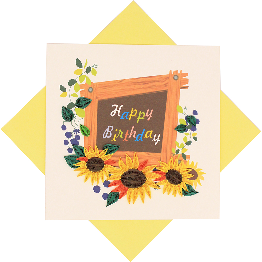 Quilled Happy Birthday Card